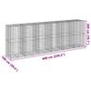 Gabion with Lid 600 X 100 X 200 Cm Galvanized Iron