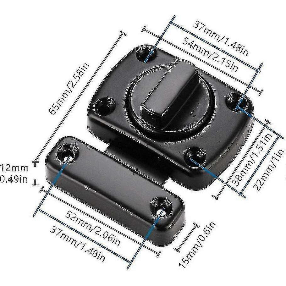 Turn Latch/door Latch For Various Doors - Black