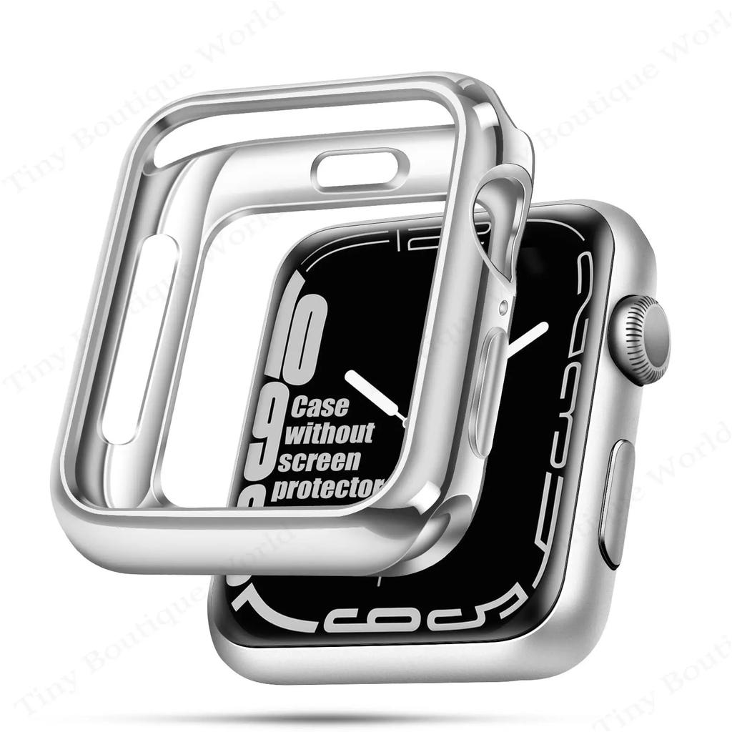 Soft TPU Cover for Apple Watch Case 49mm 45mm 44mm 42mm 41mm 38mm Anti-Scratch Protector Bumper Iwatch Series 8 7 6 SE 5 4 3 2