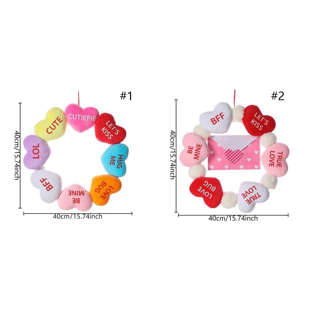 Romantic Valentine's Day Heart Wreath Cute Door Hanging Garlands  Valentine's Day Gift