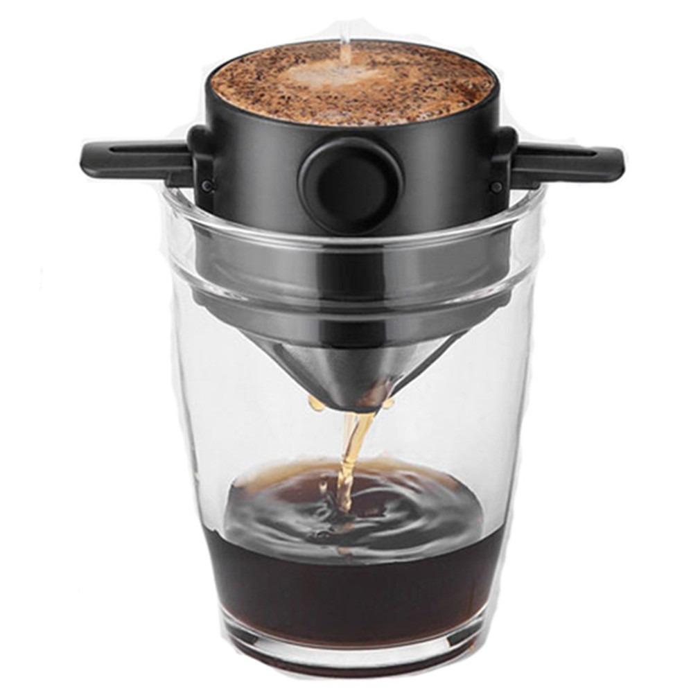 

Filter-Free Stainless Steel Coffee Filter, Double-Layer, Folding Coffee Filter Fast Single3pcs чёрный