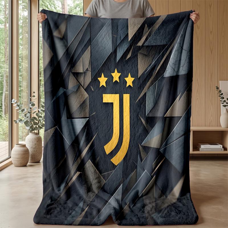 Coperta a tema Juventus FC Morbida coperta in flanella Coperta morbida tipo plaid Coperta accogliente per divano e letto per arredamento domestico