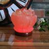 Night Light Romantic Glare Free Interesting Color Salt Lamp Changing Natural with Wooden Base Crystal