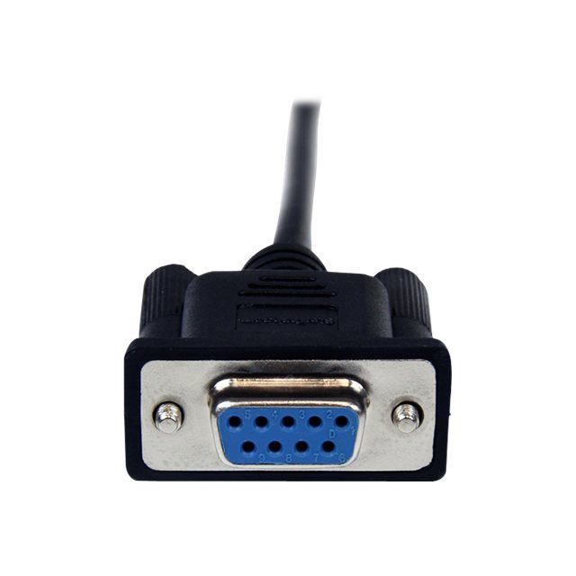 Câble Null Modem Croisé Série RS232 DB9 - STARTECH - 1 M - Noir