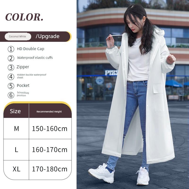 Raincoat for Electric Scooters, Women's Long Full-Body Raincoat, Storm-Proof, 2026 New Model, Adult Outerwear, One-Piece Design