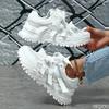 Ladies' Fashionable Yellow Height Increasing Thick Soled Sports Shoes Outdoor Lace Up Casual Plus Size Trendy Women's Shoes