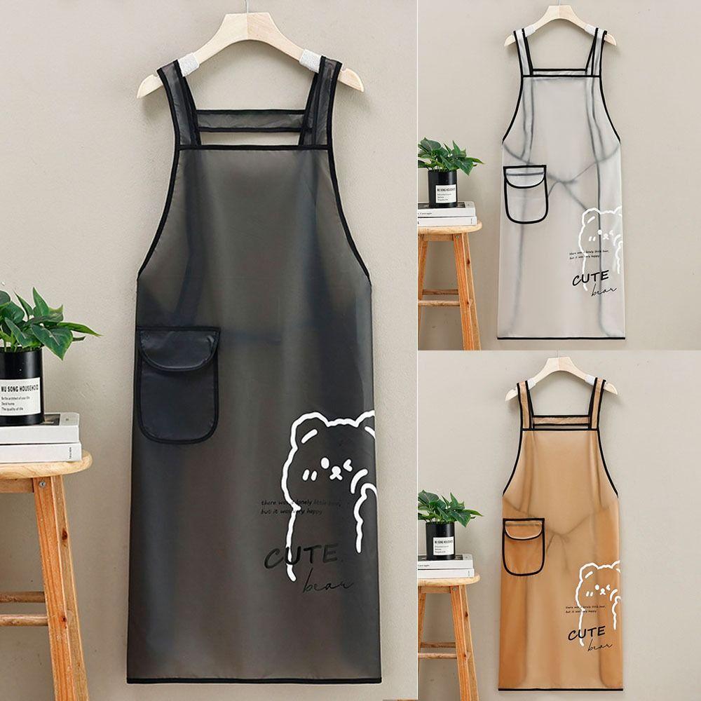 TPU Kitchen Apron Waterproof Cleaning Aprons for Aquatic Products Work Apron  Household