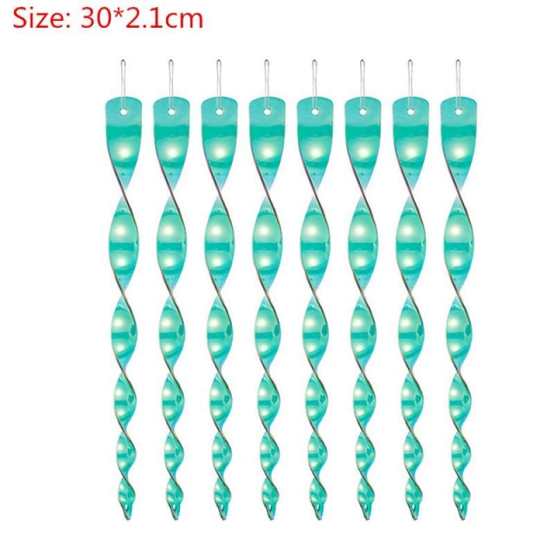 10Pcs Reflective Bird Deterrent Rods 30cm Hanging Bird Repellents Reflective Wind Spiral Rod Garden Anti-bird Protection