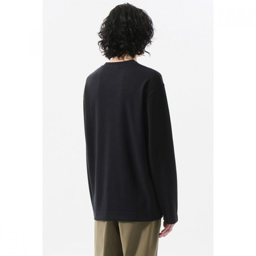 CusTomellow Black TexTure Long Sleeve T shirT cwTas25211bkx