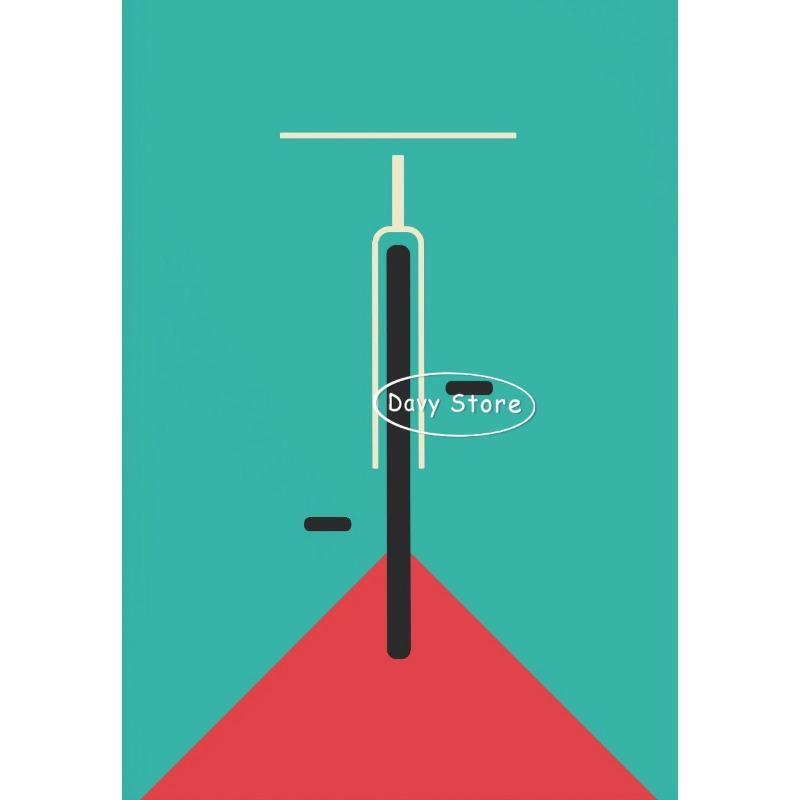 Vintage Bicycle Poster Cycling Bike Bauhaus Canvas Painting Modern Minimalist Wall Art Print Picture Home Room Decor Biker Gift