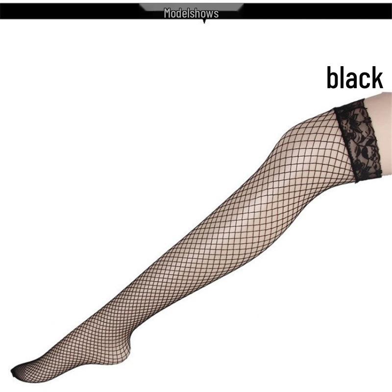 Seductive Fishnet Thigh-High Medium Mesh Stockings - Sexy Lingerie 8888.