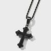 European & American Hip-Hop Cross Pendant Necklace with Diamonds