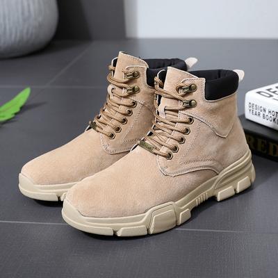 Men's High-top Velvet Spring, Summer and Winter Korean Version Versatile Men's Boots Warm Trend Boots