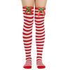Women's Bowknot Christmas Stockings Over-the-Knee Socks