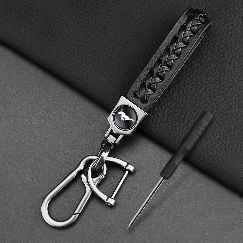 Nieuwe 2026 Auto Sticker Metaal 3D Auto Sleutelhanger Renpaard Embleem Badge Sleutelhanger sleutelhanger Sleutel Ketting voor Ford Mustang Shelby GT 350
