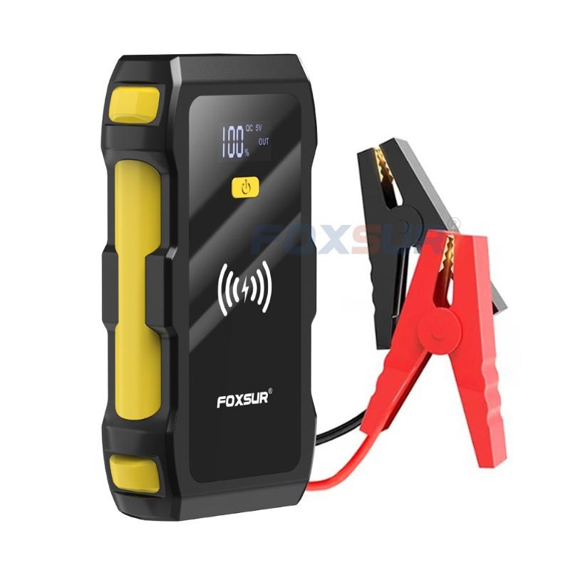 12V Motorcycle Emergency Start Power Supply, Battery with Wireless Charging Function, Ignition Power Supply коричневый