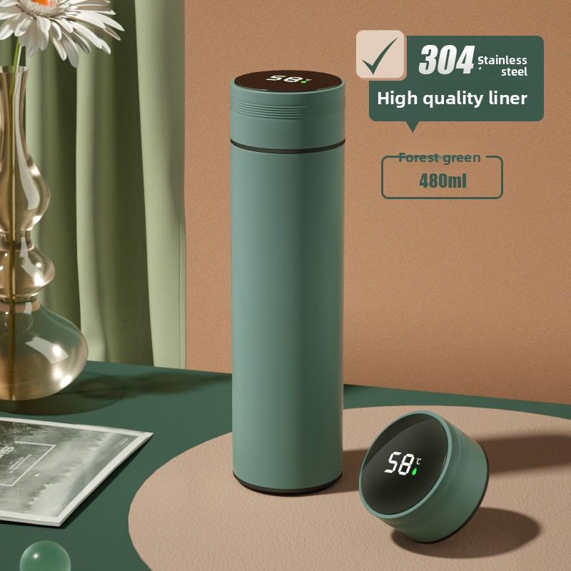 16.91oz Smart Stainless Steel Glass Cup with Temperature Display Vacuum Insulated Tea Mug Silent Base Christmas Gift Travel Mug