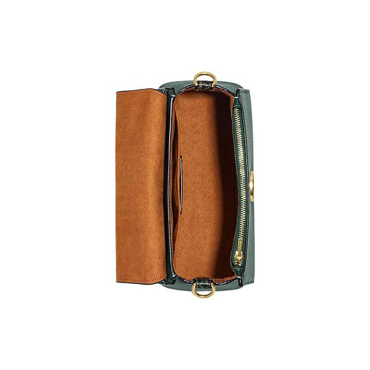 New COACH Cow Leather Shoulder Bag Crossbody Bag Handbag Small Size Women's Dark Green CE568-IMV1Y