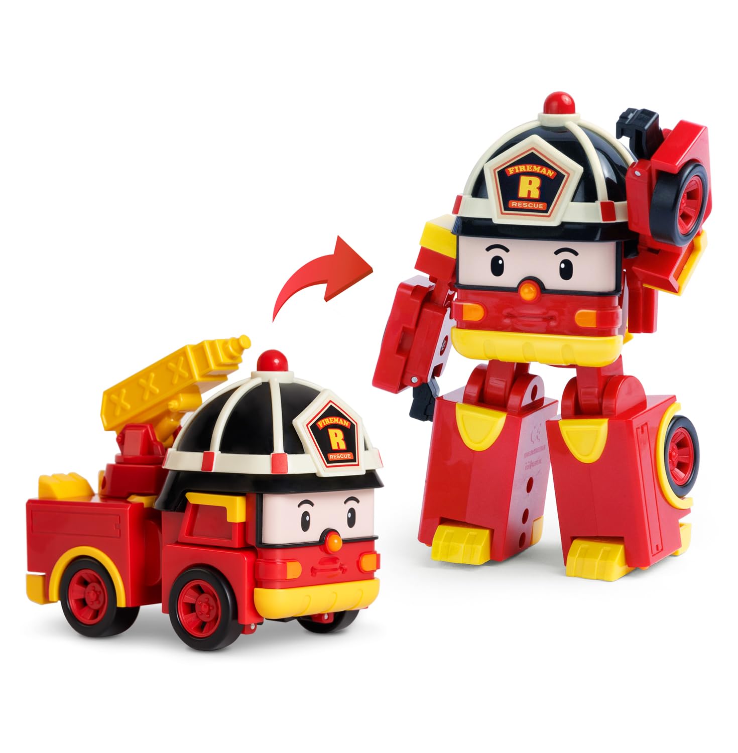

Robocar Poli Transforming Robot Truck Official Product Robocar Poli Perfect gift for ages and perfect for and 4-inch (Fire Roy) - / - 2, 3, 4, 5,
