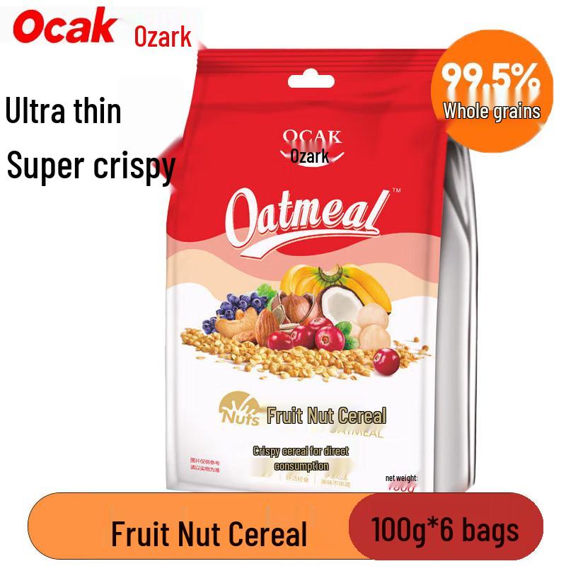 Ozark Fruit Nut Instant Oatmeal 6 x 100g (Week s Supply)