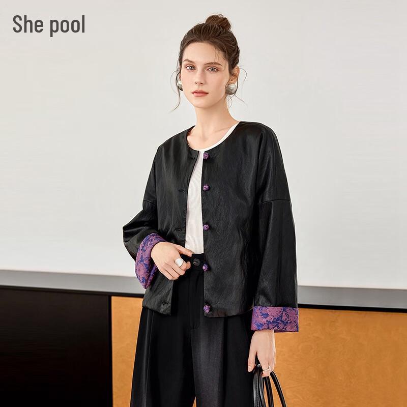 

Женская куртка Tachic в стиле ретро, в китайском стиле, с цветными блоками, со спущенным плечом XL