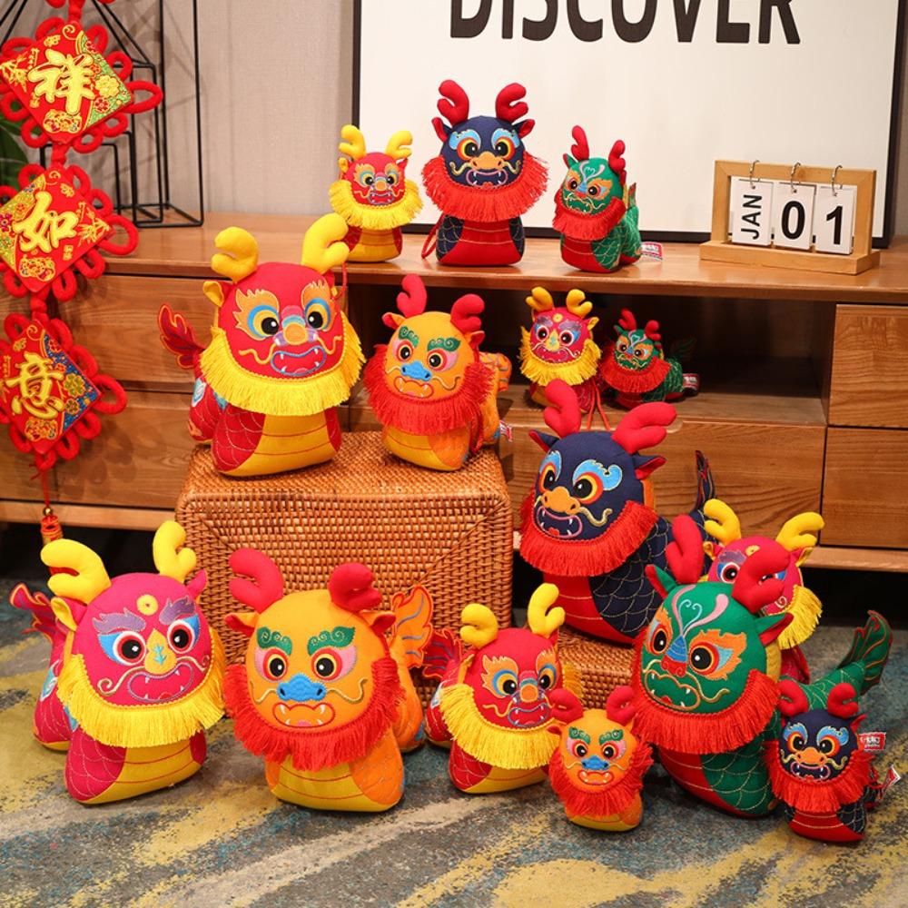 

2024 New Year Zodiac Dragon Plush Doll Cartoon Chinese Dragon Plush Toy New Year Gift