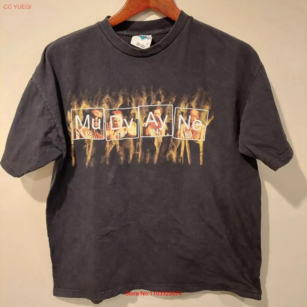 VTG Y2K Mudyayne Band T Shirt Sz Large 2 Sided NuMetal Tour Champ Tag vintage Washed Comfortable homme Top For Everyday Wear