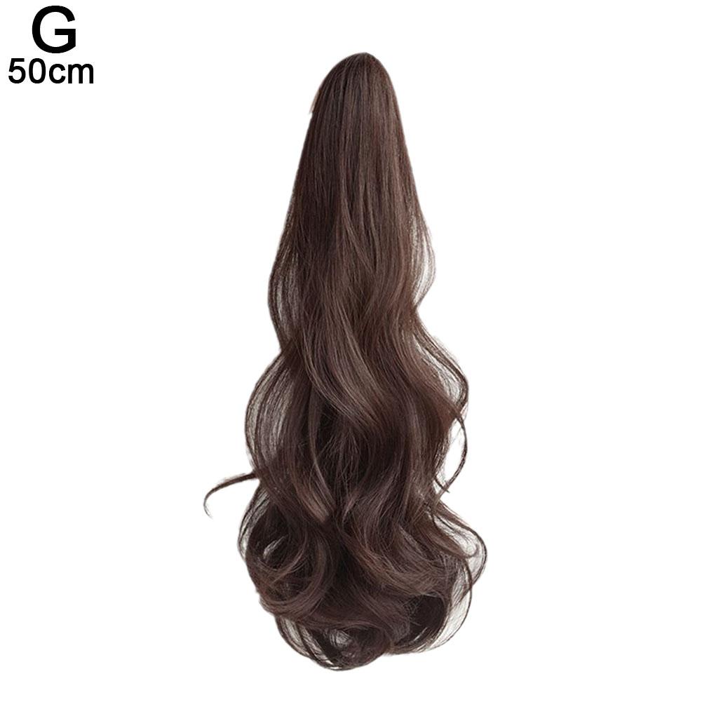 Syntetyczna Peruka z Dużymi Falami Krótki Kucyk Kręcony Dla Dziewczynki Przedłużenia Kucyk Doczepiany Klips Przedłużanie Włosów Faliste Kręcone Kucyk 35-50cm