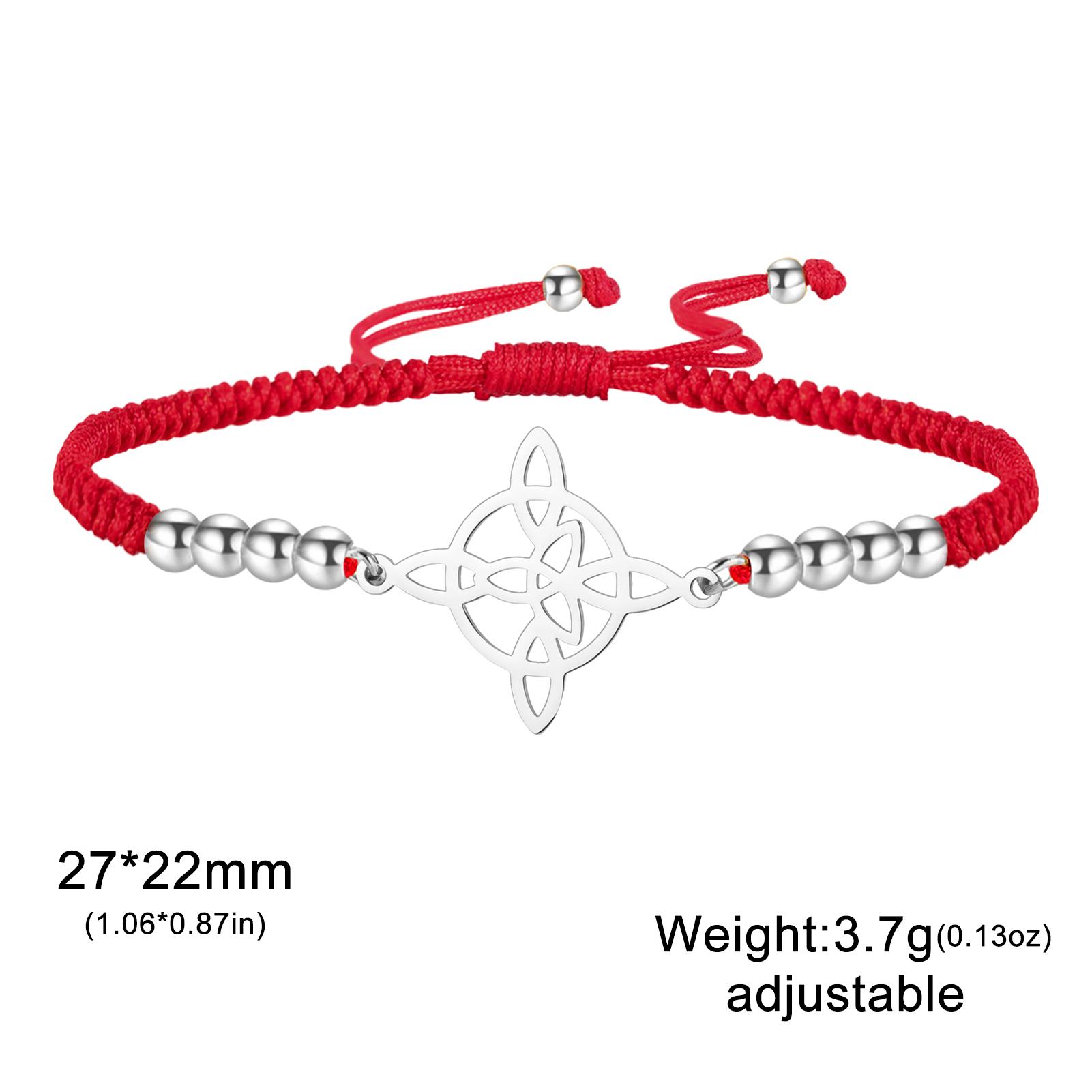 Lucktune Magic Celtics Knot Handmade Bracelet Stainless Steel Women s Witch Knot Cross String Bracelet Gold Color Jewelry Gifts