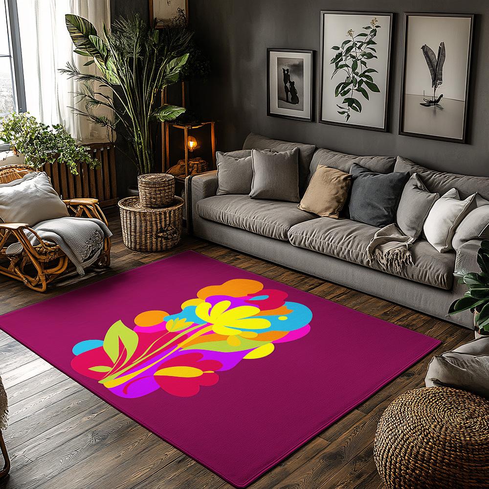 

Unique Floral Doormat Indoor Outdoor Rug Washable Welcome Mat Home Decor Area Rug Entrance Carpet Modern Abstract Design Floor M 50cm x 80cm