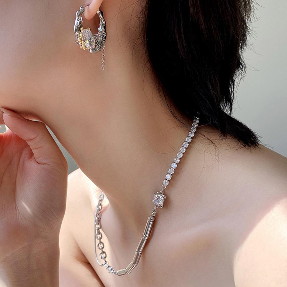 New Simple Luxury Niche Design High-end Freshwater Pearl Earrings Personality Versatile Temperament Earrings Accessories