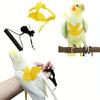 Parrot Harness Leash With Adjustable Strap Outdoor Training Escape-Proof Foot-Safe Medium Size Yellow Or Black