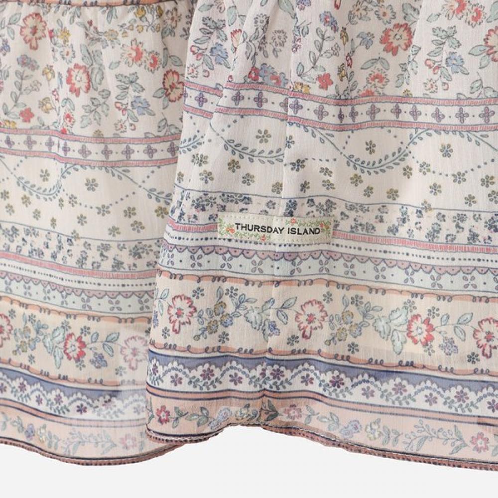 Thursday Island Romantic Floral Frill Dress T264mop217w