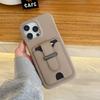 For iPhone 15 Pro Max Case with Card Slots Litchi Texture Leather+PET Phone Cover