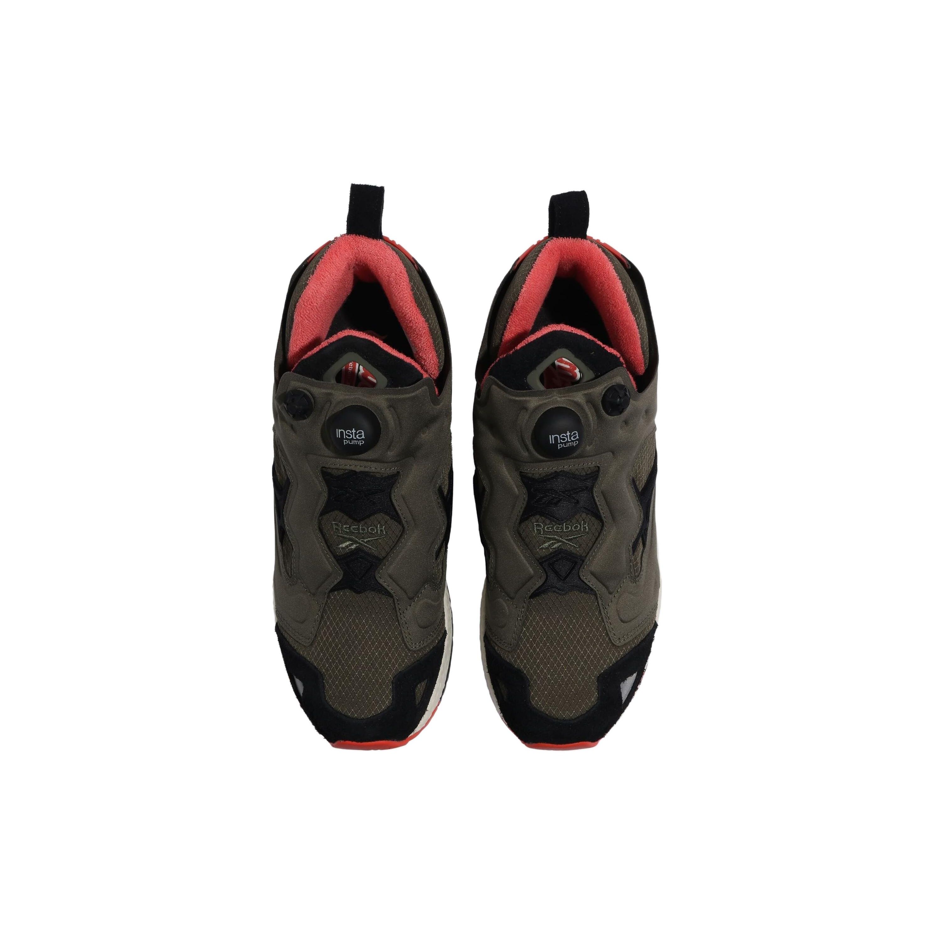 Reebok Instapump Fury 95 Arny Green Orange Flare Кроссовки унисекс Army-Green Core-Black — фото 5