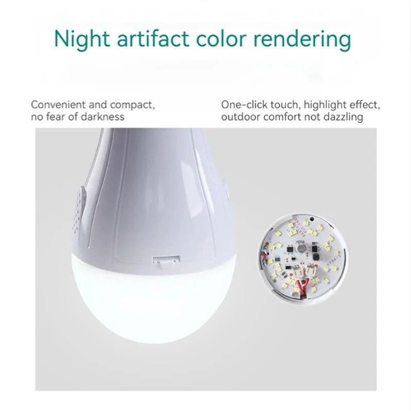 LED Emergency Bulb Dual Battery Emergency Light Battery Detachable Emergency Wide Pressure Bulb E27 Bulb Charging
