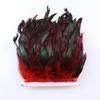 1 Meter Balck Rooster Hair Natural Feathers  Trim Fringe 13-18cm Ribbon for Sewing Clothing Party Decorations Craft Accessories