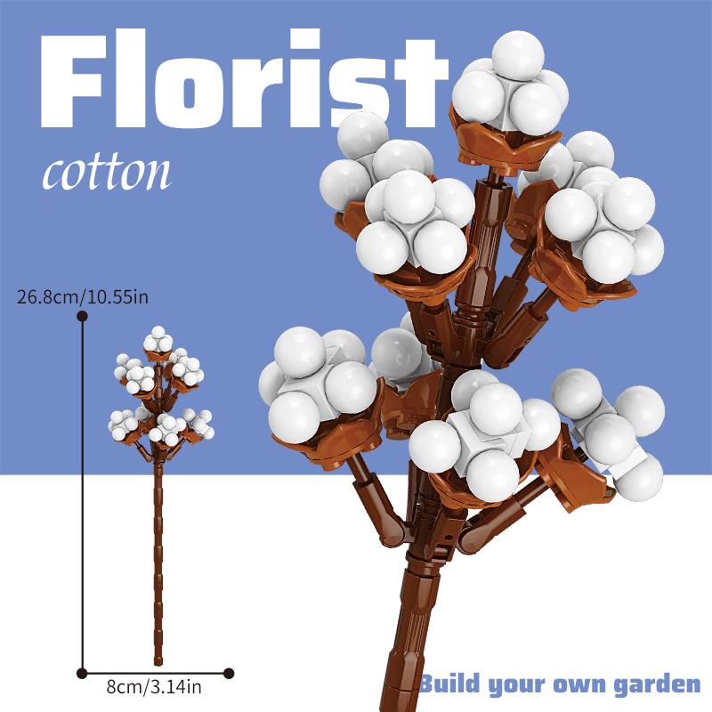 Romantic Eternal Block Flower Bundle Children's Assembly Puzzle Toys Nature Flower Bundle Girl Gifts Festival Gift Toys
