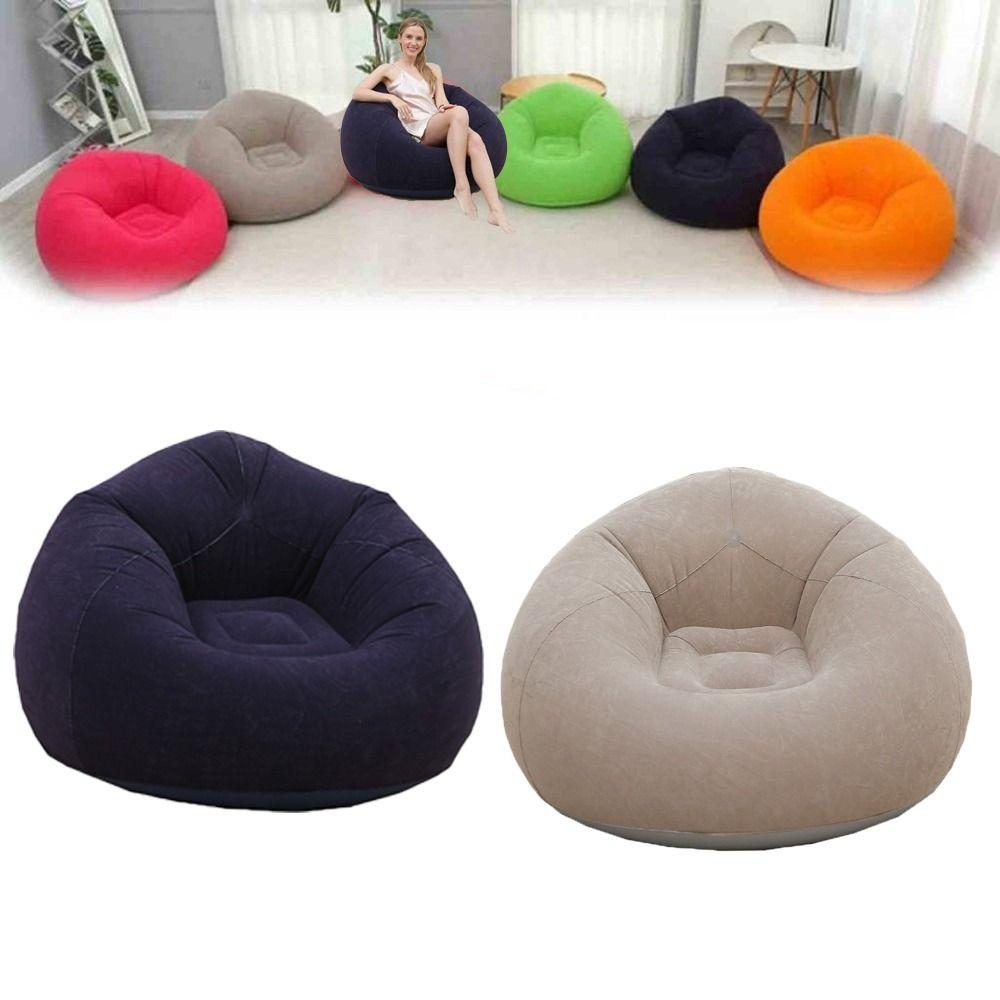 Foldable Single Inflatable Sofa Lightweight Lazy Inflatable Sofa Garden Chair  Outdoor Camping