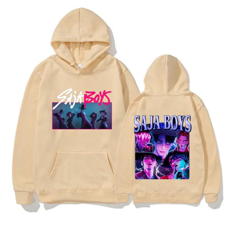 KPop Lovci démonů Saja Chlapci Mikiny Ženy Muži Dlouhý rukáv Filmová mikina S kapucí Ležérní Dívky Chlapci Pulovr Streetwear Oblečení