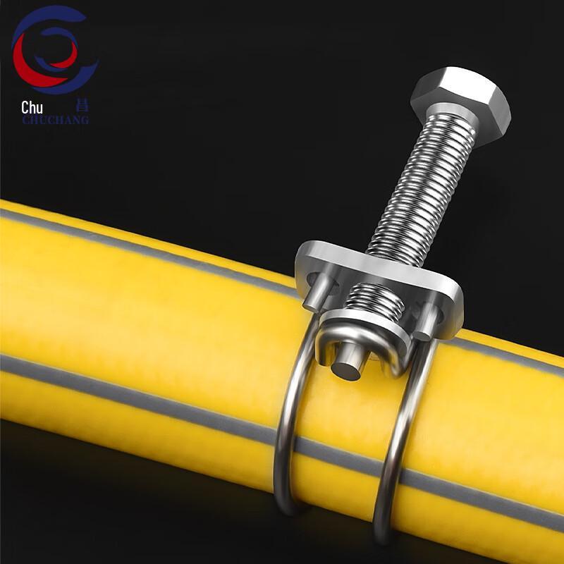 Chuchang 304 Stainless Steel Double Wire Hose Clamps 10-Pack