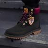 Timberland Heritage 6 Inch Waterproof Boots 'Black Nubuck With Pink' Women's A44KXW