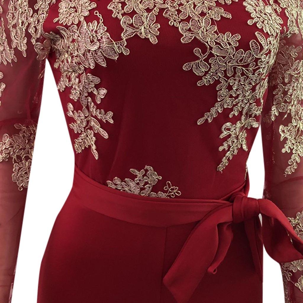Women Ladies Casual Lace Off Shoulder  Jumpsuit Playsuit Wide Leg Romper