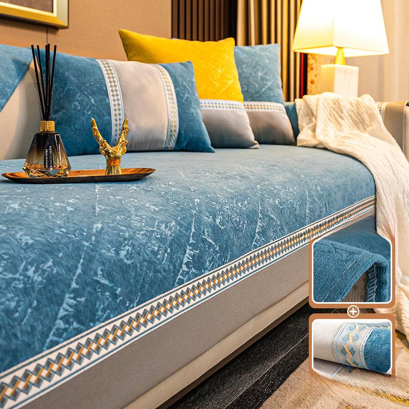 Leichtes Luxus-Sofakissen, Vier Jahreszeiten, universelles, rutschfestes, modernes, einfaches Kissen, neuer High-End-Sofa-Sattelbezug, Bezugsstoff