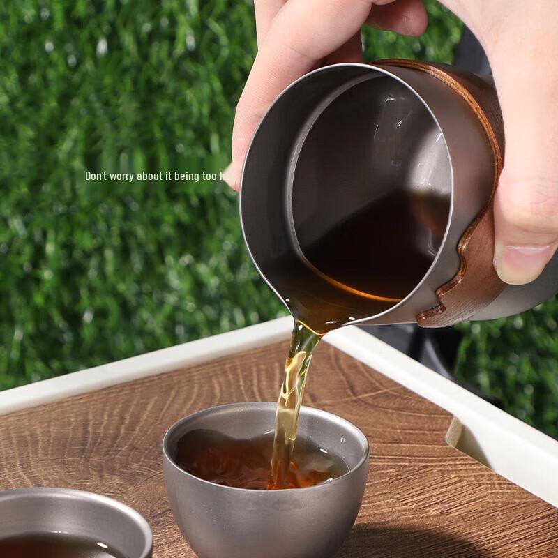 ZHOUYUEHENGSHENG Pure Titanium Portable Kung Fu Tea Set