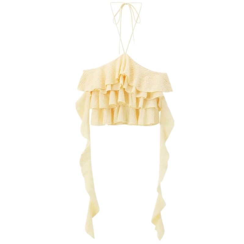 Fashion Style 2024 Autumn New Women's Clothing Design Laminated Decoration Texture Strap French Style Tops 5039250