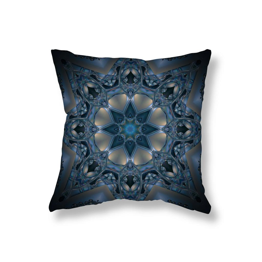 Mandala-Druck Kissenbezug Sofa-Dekor Zimmer Nachttisch Büro Gaming-Stuhl Kissen Zuhause 45x45cm