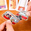 1pc Cartoon bus Magnetic Bookmark Ruler Student Cute High-value Bendable Ruler Special-shaped Magnetic Ruler