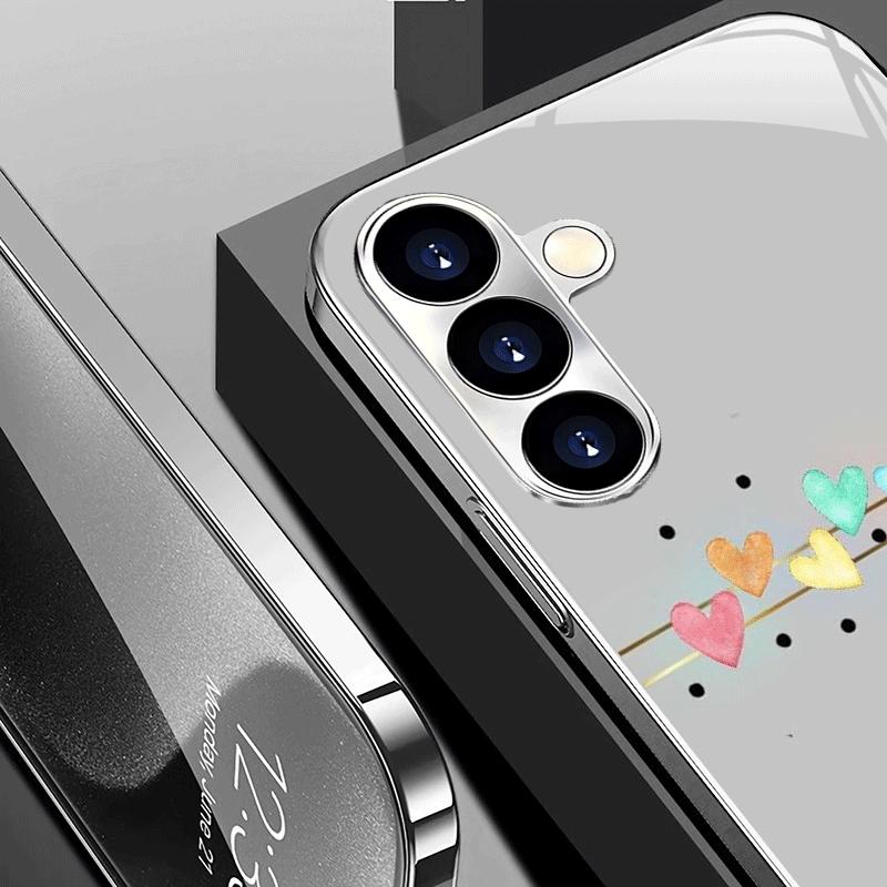 Electroplated glass phone case suitable for Samsung GalaxyS26 S25 S24 S23 S22 S20S11S10FE/Ultra/Plus anti drop minimalist design
