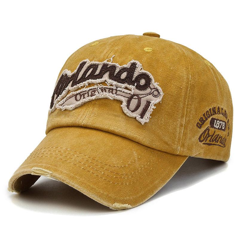 Spring And Autumn Vintage Versatile Washed Soft Top Baseball Cap Children S Letter Embroidered Men S Cap adjustable